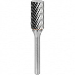 SGS Pro - 1/4" Cut Diam, 1/4" Shank Diam, Tungsten Carbide Inox Cut Cylinder Burr - Industrial Tool & Supply