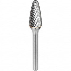 SGS Pro - 3/8" Cut Diam, 1/4" Shank Diam, Tungsten Carbide Inox Cut Ball Nose Tree Burr - Industrial Tool & Supply