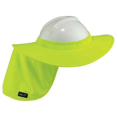 6660 Lime Hard Hat Brim With Shade - Industrial Tool & Supply