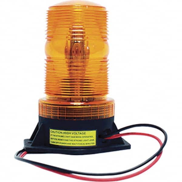 Railhead Corporation - Strobe & Flashing Lights Light Type: Single; Double; Quad; Revolving Lens Color: Amber - Industrial Tool & Supply