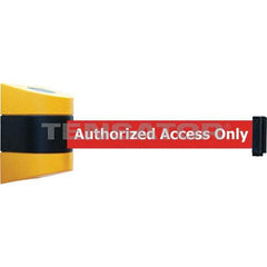 Tensator - 7-1/4" High x 4-3/4" Long x 4-3/4" Wide Magnetic Wall Mount Barrier - Yellow Powdercoat Finish, Black/Yellow, Use with Wall Mount - Industrial Tool & Supply