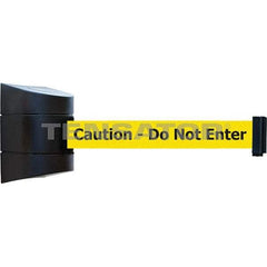 Tensator - 7-1/4" High x 4-3/4" Long x 4-3/4" Wide Magnetic Wall Mount Barrier - Black Powdercoat Finish, Black, Use with Wall Mount - Industrial Tool & Supply