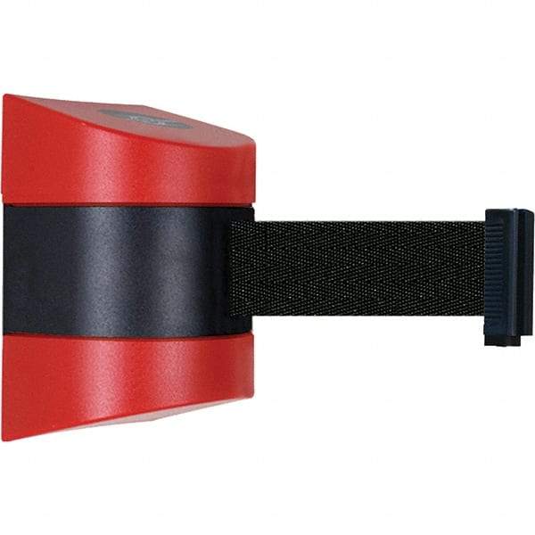 Tensator - 7-1/4" High x 4-3/4" Long x 4-3/4" Wide Magnetic Wall Mount Barrier - Red Powdercoat Finish, Black/Red, Use with Wall Mount - Industrial Tool & Supply