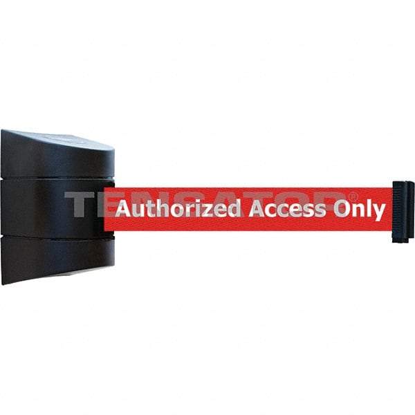 Tensator - 7-1/4" High x 4-3/4" Long x 4-3/4" Wide Magnetic Wall Mount Barrier - Black Powdercoat Finish, Black, Use with Wall Mount - Industrial Tool & Supply