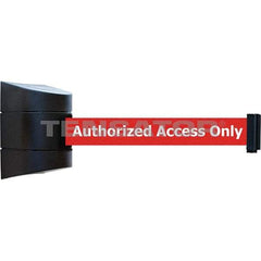 Tensator - 7-1/4" High x 4-3/4" Long x 4-3/4" Wide Magnetic Wall Mount Barrier - Black Powdercoat Finish, Black, Use with Wall Mount - Industrial Tool & Supply