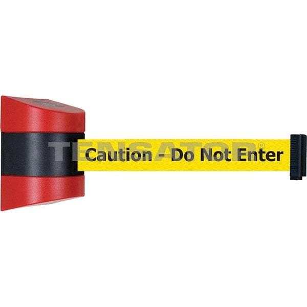 Tensator - 7-1/4" High x 4-3/4" Long x 4-3/4" Wide Magnetic Wall Mount Barrier - Red Powdercoat Finish, Red/Black, Use with Wall Mount - Industrial Tool & Supply