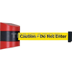 Tensator - 7-1/4" High x 4-3/4" Long x 4-3/4" Wide Magnetic Wall Mount Barrier - Red Powdercoat Finish, Red/Black, Use with Wall Mount - Industrial Tool & Supply