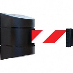 Tensator - 7-1/4" High x 4-3/4" Long x 4-3/4" Wide Magnetic Wall Mount Barrier - Black Powdercoat Finish, Black, Use with Wall Mount - Industrial Tool & Supply