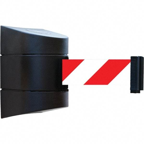 Tensator - 7-1/4" High x 4-3/4" Long x 4-3/4" Wide Magnetic Wall Mount Barrier - Black Powdercoat Finish, Black, Use with Wall Mount - Industrial Tool & Supply