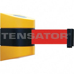 Tensator - 7-1/4" High x 4-3/4" Long x 4-3/4" Wide Magnetic Wall Mount Barrier - Yellow Powdercoat Finish, Black/Yellow, Use with Wall Mount - Industrial Tool & Supply