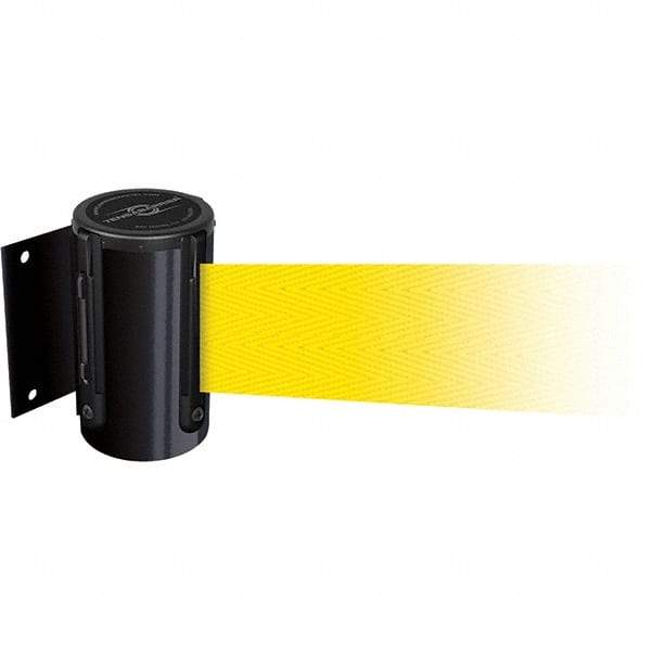 Tensator - 4.74" High x 3-57/64" Long x 3-57/64" Wide Magnetic Wall Mount Barrier - Metal, Black Powdercoat Finish, Black, Use with Wall Mount - Industrial Tool & Supply