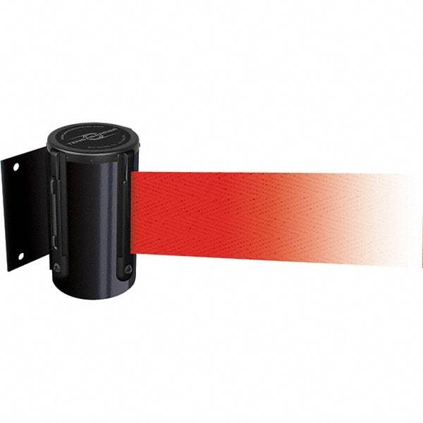 Tensator - 4.74" High x 3-57/64" Long x 3-57/64" Wide Magnetic Wall Mount Barrier - Metal, Black Powdercoat Finish, Black, Use with Wall Mount - Industrial Tool & Supply