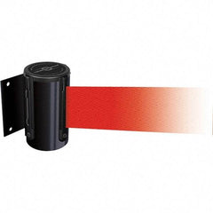 Tensator - 4.74" High x 3-57/64" Long x 3-57/64" Wide Magnetic Wall Mount Barrier - Metal, Black Powdercoat Finish, Black, Use with Wall Mount - Industrial Tool & Supply