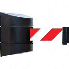 Tensator - 5-1/2" High x 3-1/4" Long x 3-1/4" Wide Magnetic Wall Mount Barrier - Metal, Black Powdercoat Finish, Black, Use with Wall Mount - Industrial Tool & Supply