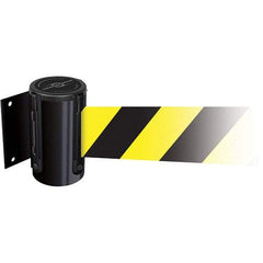 Tensator - 4.74" High x 3-57/64" Long x 3-57/64" Wide Magnetic Wall Mount Barrier - Metal, Black Powdercoat Finish, Black, Use with Wall Mount - Industrial Tool & Supply