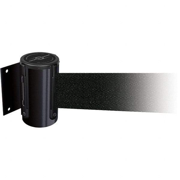 Tensator - 4.74" High x 3-57/64" Long x 3-57/64" Wide Magnetic Wall Mount Barrier - Metal, Black Powdercoat Finish, Black, Use with Wall Mount - Industrial Tool & Supply