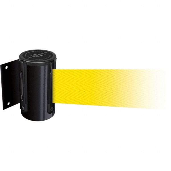 Tensator - 4.74" High x 3-57/64" Long x 3-57/64" Wide Magnetic Wall Mount Barrier - Metal, Black Powdercoat Finish, Black, Use with Wall Mount - Industrial Tool & Supply