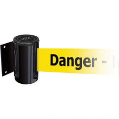 Tensator - 4.74" High x 3-57/64" Long x 3-57/64" Wide Magnetic Wall Mount Barrier - Metal, Black Powdercoat Finish, Black, Use with Wall Mount - Industrial Tool & Supply