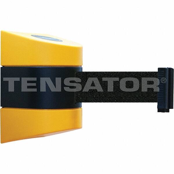 Tensator - 5-1/2" High x 3-1/4" Long x 3-1/4" Wide Magnetic Wall Mount Barrier - Metal, Yellow Powdercoat Finish, Black/Yellow, Use with Wall Mount - Industrial Tool & Supply