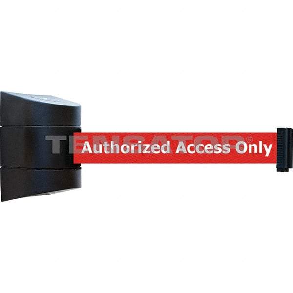 Tensator - 5-1/2" High x 3-1/4" Long x 3-1/4" Wide Magnetic Wall Mount Barrier - Metal, Black Powdercoat Finish, Black, Use with Wall Mount - Industrial Tool & Supply