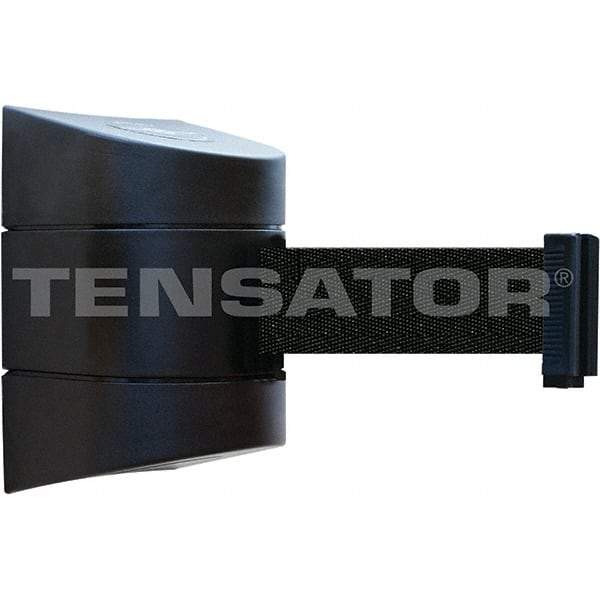 Tensator - 5-1/2" High x 3-1/4" Long x 3-1/4" Wide Magnetic Wall Mount Barrier - Metal, Black Powdercoat Finish, Black, Use with Wall Mount - Industrial Tool & Supply