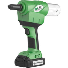 Marson - All up to 3/16" Closed End Rivet Capacity , 2,248 Lb Pull Force Cordless Electric Riveter - 0.83" Stroke Length, 14.4 Volt, Mandrel Collection, Battery Included - Industrial Tool & Supply
