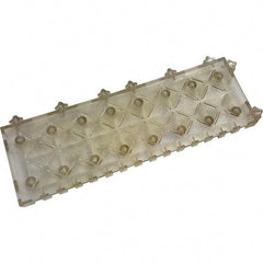 Ergo Advantage - 6" Long x 18" Wide x 1" Thick, Anti-Fatigue Modular Matting Anti-Fatigue Flooring - 2 Interlocking Sides, Clear, For Dry Areas - Industrial Tool & Supply