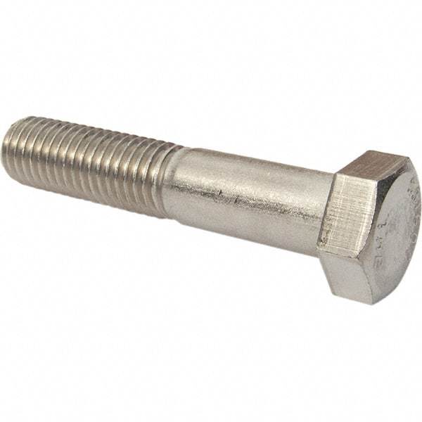 Value Collection - 7/8-9 3-1/4" Long Hex Head Cap Screw - Partially Threaded, 316 Stainless Steel, Uncoated - Industrial Tool & Supply