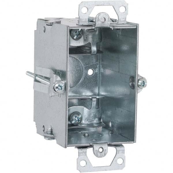 Hubbell-Raco - 4.22 x 2-5/8 x 2-1/2" Steel Rectangular Device Box - Industrial Tool & Supply