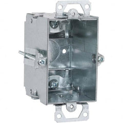 Hubbell-Raco - 4.22 x 2-5/8 x 2-1/2" Steel Rectangular Device Box - Industrial Tool & Supply