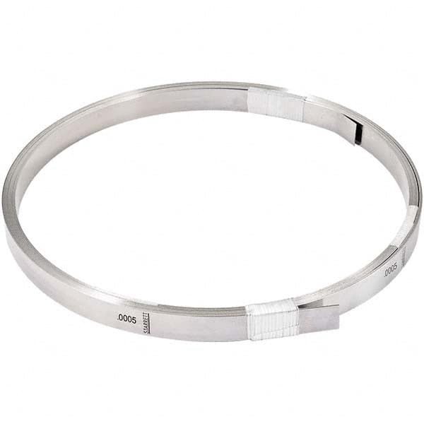 Starrett - Feeler Stock Rolls Thickness (Decimal Inch): 0.0005 Overall Length (Feet): 25.00 - Industrial Tool & Supply