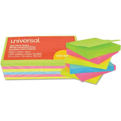 UNIVERSAL - Note Pads, Writing Pads & Notebooks Writing Pads & Notebook Type: Self-Stick Notes Size: 3 x 3 - Industrial Tool & Supply