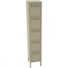 Tennsco - 5 Door, 5 Tier, Welded Locker - Industrial Tool & Supply
