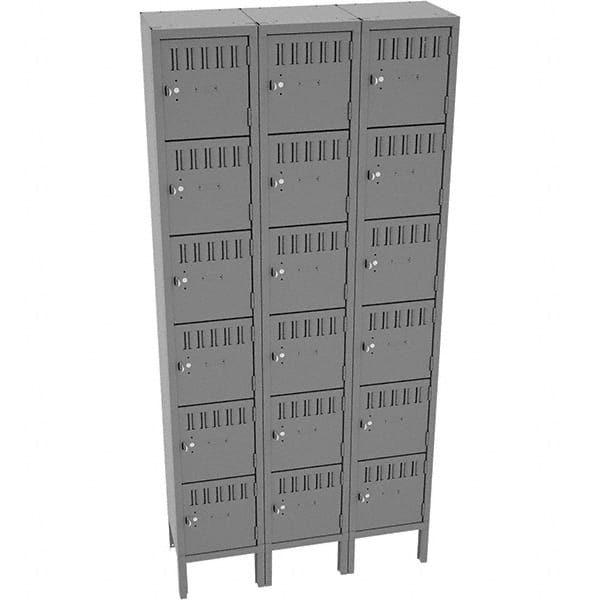 Tennsco - 18 Door, 6 Tier, Locker - Industrial Tool & Supply