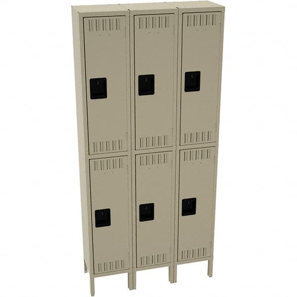Tennsco - 6 Door, Double Tier, Locker - Industrial Tool & Supply
