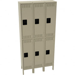 Tennsco - 6 Door, Double Tier, Locker - Industrial Tool & Supply
