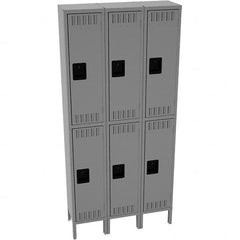 Tennsco - 6 Door, Double Tier, Locker - Industrial Tool & Supply