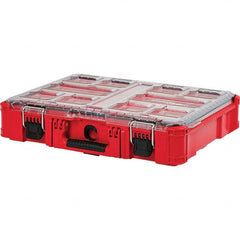 Milwaukee Tool - PACKOUT 10 Compartment Red Small Parts Organizer - Industrial Tool & Supply