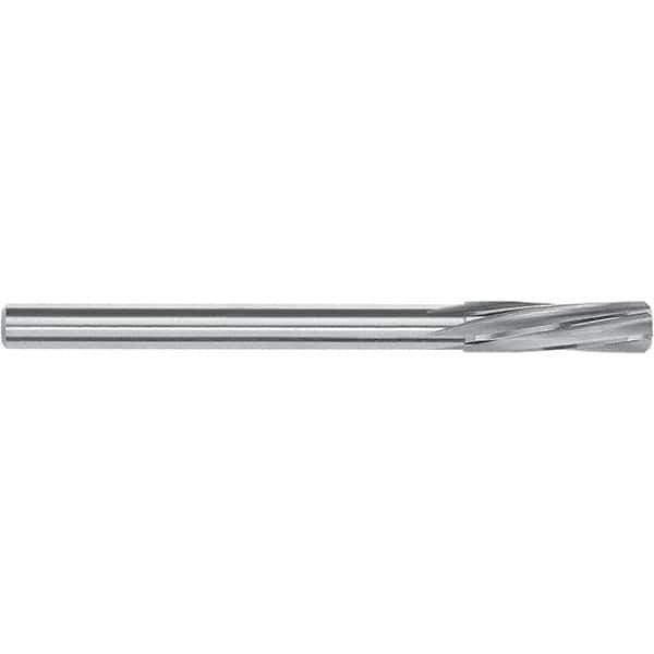Magafor - 9.94mm Solid Carbide 6 Flute Chucking Reamer - Spiral Flute, 10mm Straight Shank, 38mm Flute Length, 133mm OAL - Industrial Tool & Supply