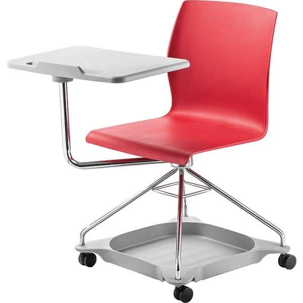 NPS - Swivel & Adjustable Office Chairs   Type: Mobile Tablet Chair    Color: Red - Industrial Tool & Supply