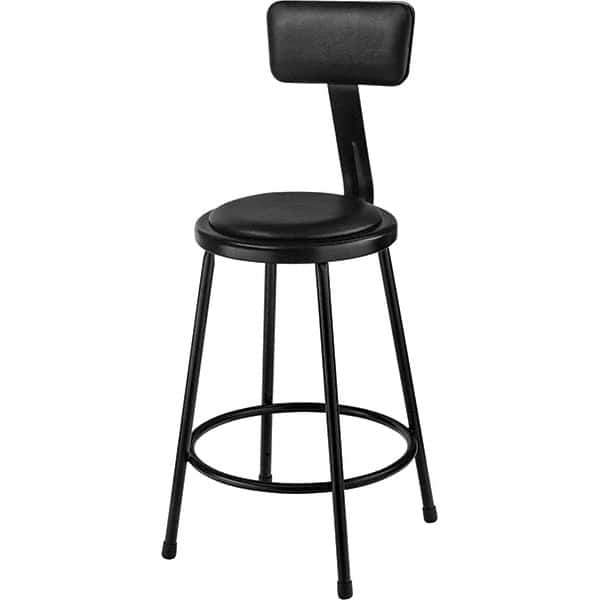 NPS - Stationary Stools Type: Fixed Height Stool w/Adjustable Height Back Base Type: Steel - Industrial Tool & Supply