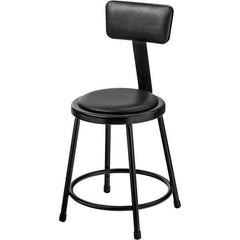 NPS - Stationary Stools Type: Fixed Height Stool w/Adjustable Height Back Base Type: Steel - Industrial Tool & Supply