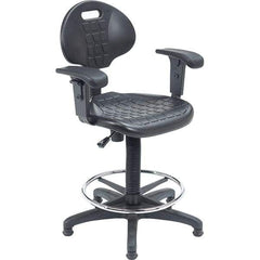 NPS - Swivel & Adjustable Stools Type: Adjustable Height Swivel Stool Base Type: Steel - Industrial Tool & Supply