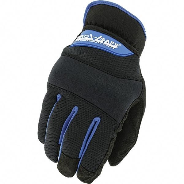 PRO-SAFE - Size S (8) Work Gloves - For General Purpose, Uncoated, Slip-On Cuff, Full Fingered, Black, Paired - Industrial Tool & Supply