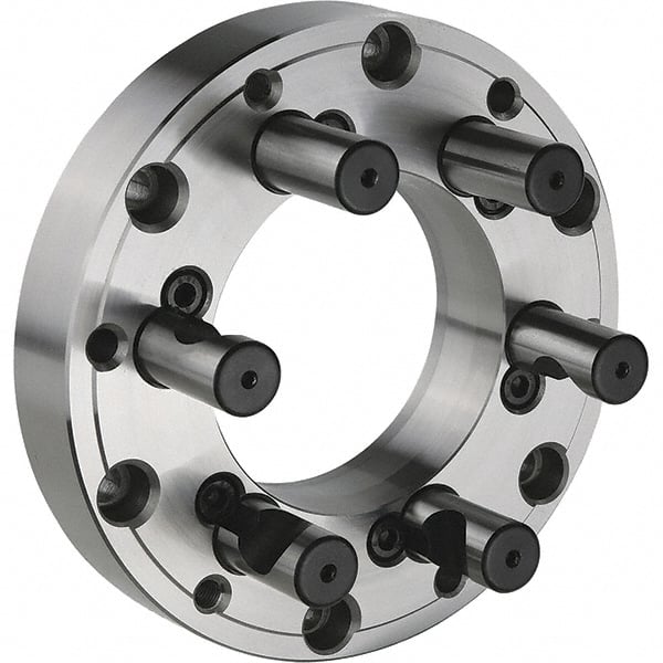 Hertel - Lathe Chuck Adapter Back Plates Nominal Chuck Size: 8 Spindle Nose Type: D Series - Industrial Tool & Supply