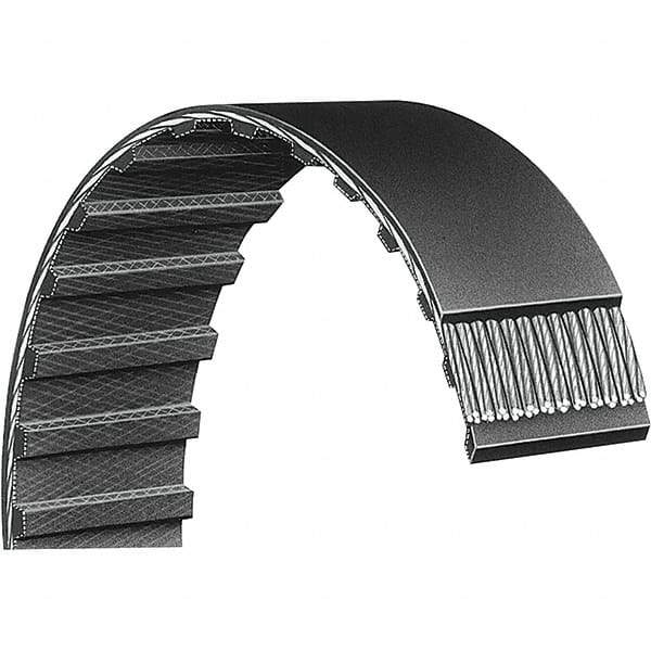 Bando - Section H, 2" Wide, 90" Outside Length, Timing Belt - Neoprene Rubber, Black, Series H, No. 900H200 - Industrial Tool & Supply