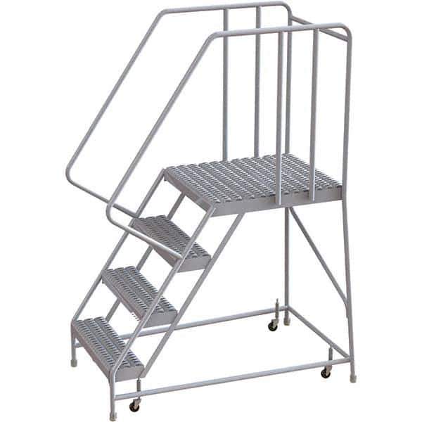 TRI-ARC - Rolling & Wall Mounted Ladders & Platforms Type: Rolling Warehouse Ladder Style: Rolling Safety Ladder - Industrial Tool & Supply