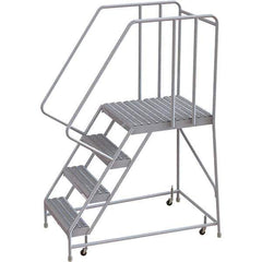 TRI-ARC - Rolling & Wall Mounted Ladders & Platforms Type: Rolling Warehouse Ladder Style: Rolling Safety Ladder - Industrial Tool & Supply