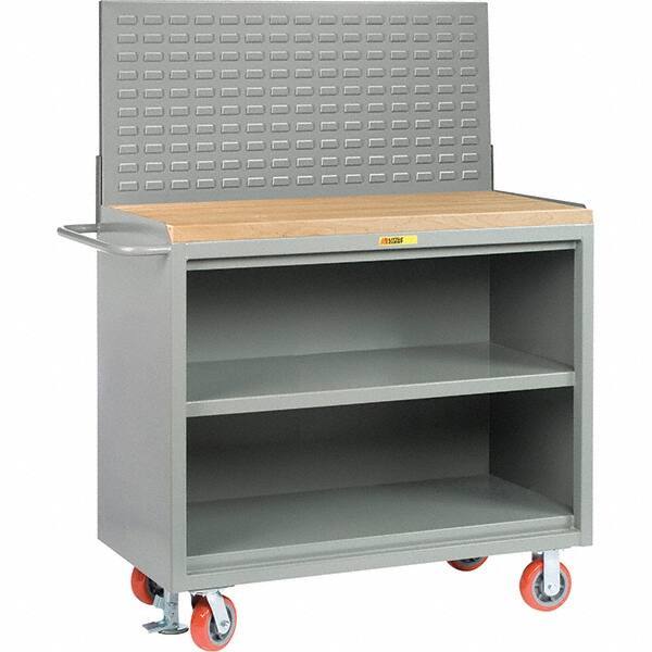 Little Giant - 3,600 Lb Capacity Mobile Service Bench - 41" Wide x 24" Deep x 43" High, Steel, Gray - Industrial Tool & Supply