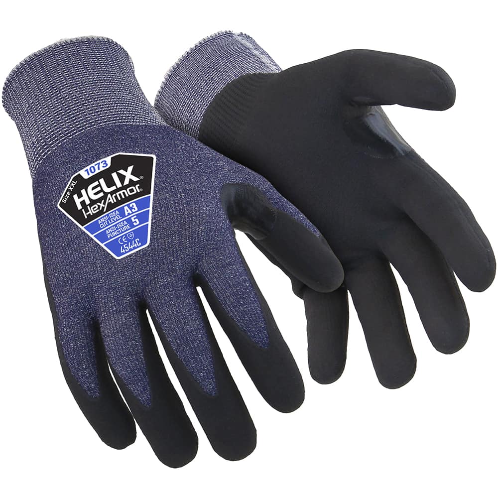 HexArmor - Cut & Puncture Resistant Gloves ANSI/ISEA Cut Resistance Level: A3 Coated Area: Palm & Fingers - Industrial Tool & Supply